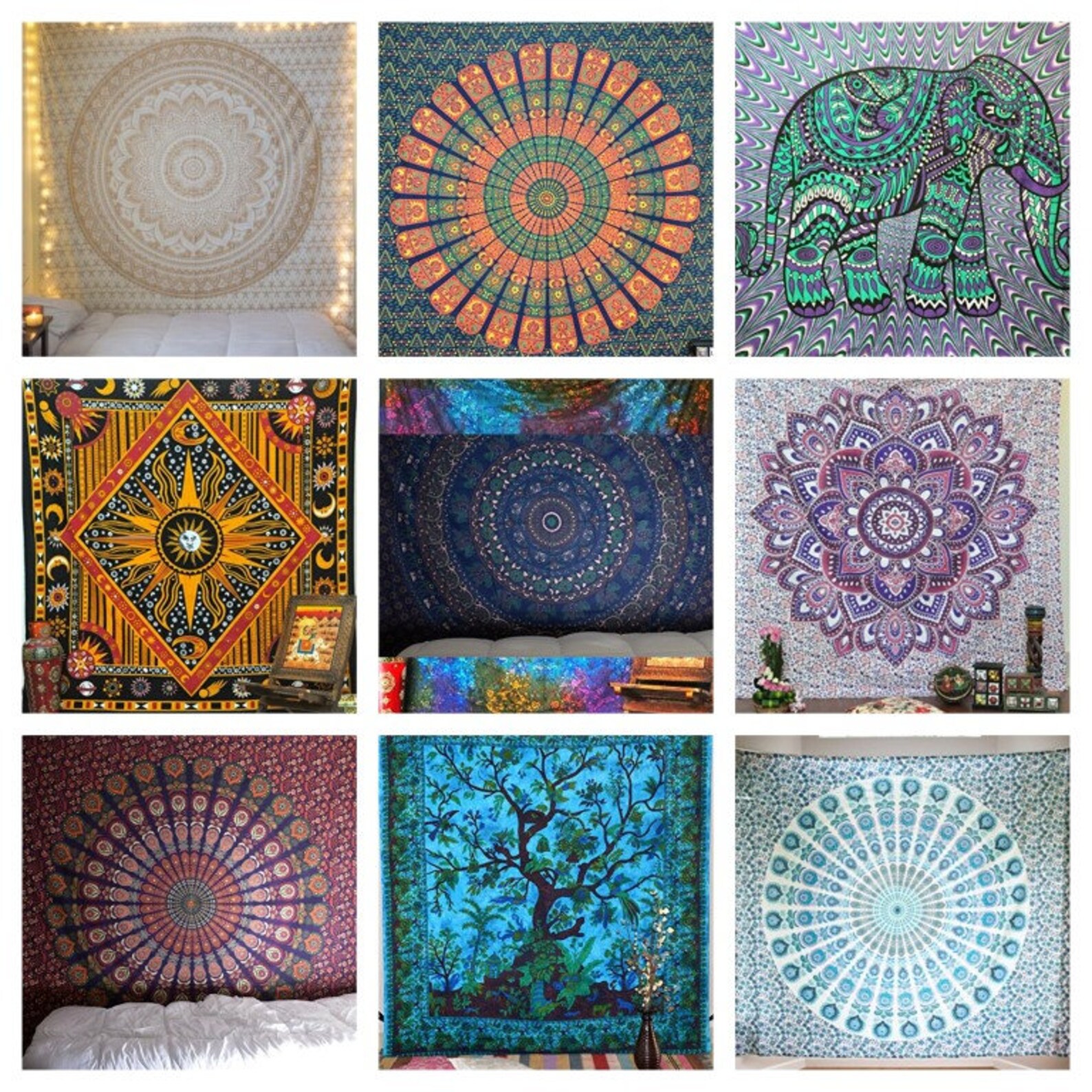 Wholesale Mandala Tapestry Tapestries Wall Hanging 100 Cotton Etsy