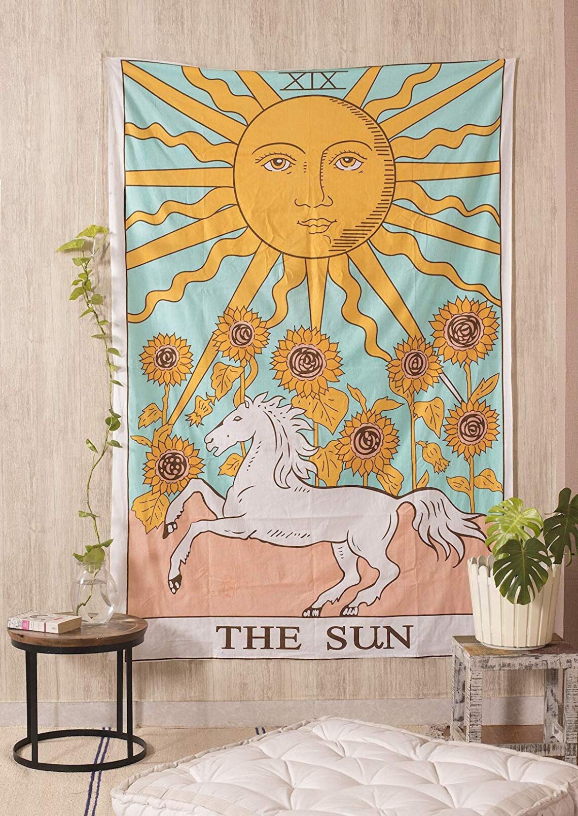 Tarot Tapestry Poster The Sun Tapestry Wall Hanging 30X40 Etsy