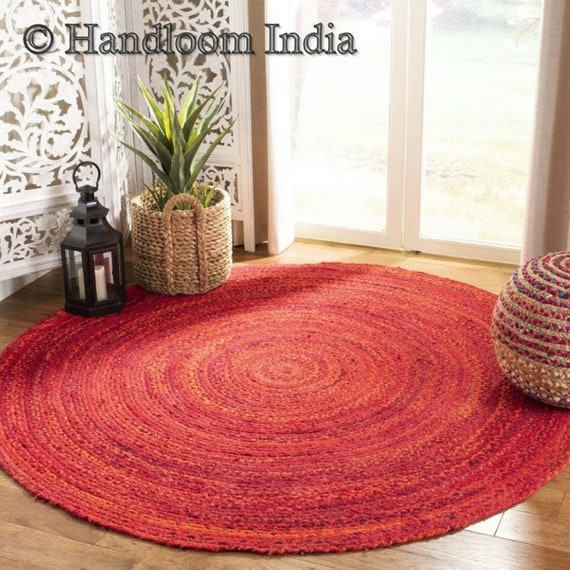 8 Feet Round Chindi Rug Hand Woven Cotton Area Braided 8 Feet Round Chindi Rug Hand Woven, 8 Ft Round Rug