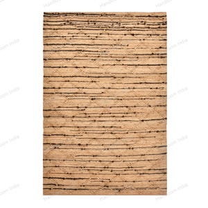 Loomed Hemp Rug, Woven Jute Rug, Braided Area Rug, Natural Jute Rug, Hand Knotted Rug, Pet Friendly Rug, Antique Pattern Rug, Bath Rug