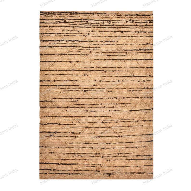 Loomed Hemp Rug, Woven Jute Rug, Braided Area Rug, Natural Jute Rug, Hand Knotted Rug, Pet Friendly Rug, Antique Pattern Rug, Bath Rug