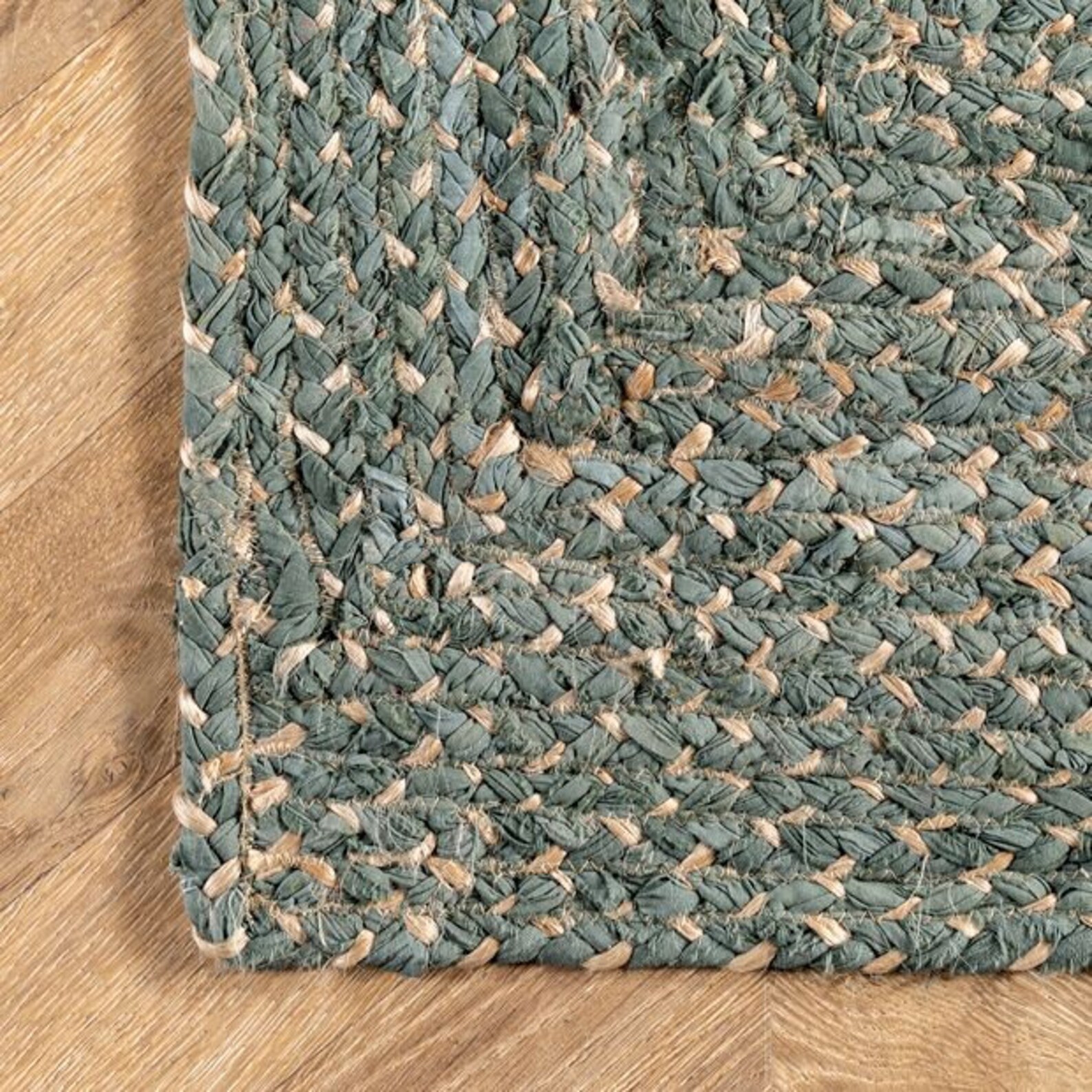 Braided Green Chindi Soft Reversible Rugs Carpet for Living Etsy UK