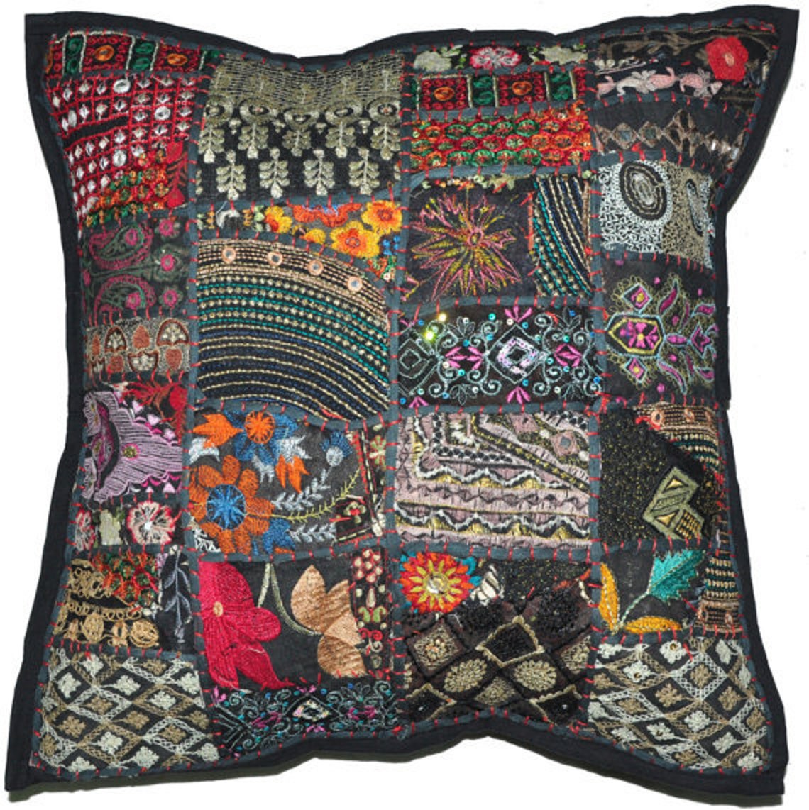 24 Extra Large Floor Cushions Indian Embroidered Throw Etsy