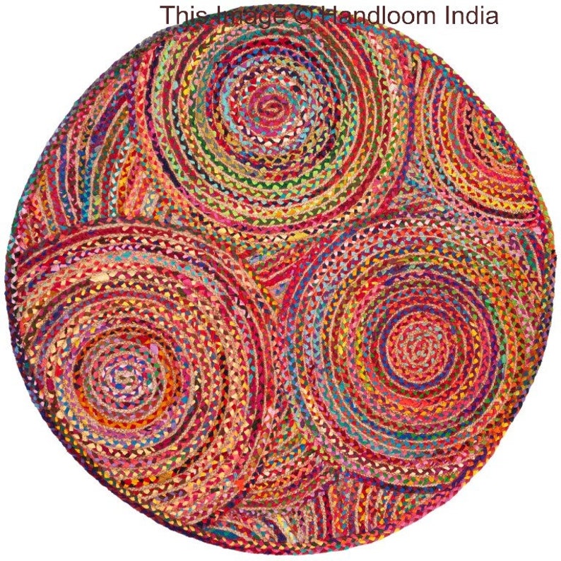 5 X 5 Round Braided Rug on SALE Boho Round Rug for Living Etsy