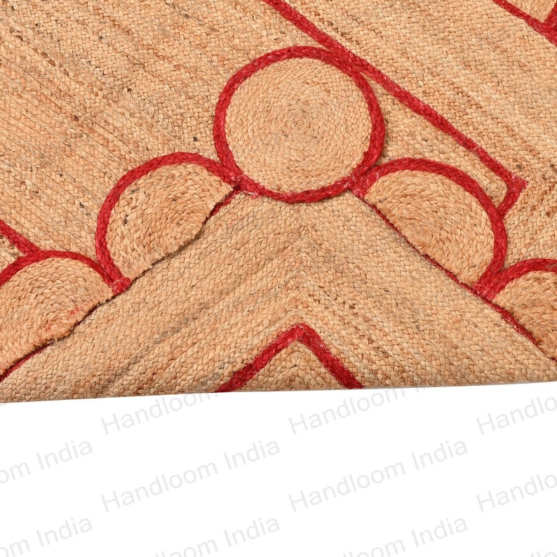 Christmas Decor Rugs, Low Cost Rug, Jute Rug Runner, Scalloped Rug