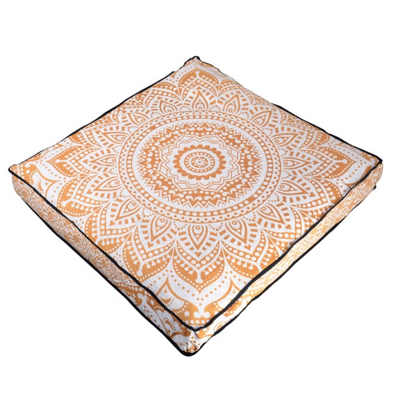 Brown Mandala Floor Cushions Extra Large Floor Pillows Indian Etsy