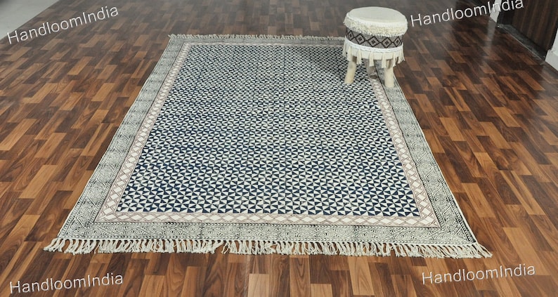 Washable Rugs, Extra Large Rug for Living Room/Bedroom/Dining Room, Washable Cotton Rug, Machine Washable Rug, Woven Kitchen Carpet