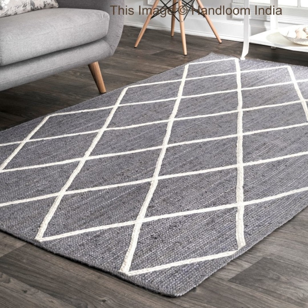 Gray Braided Area Rug 5 X 7 FREE SHIPPING Bohemian Living Etsy