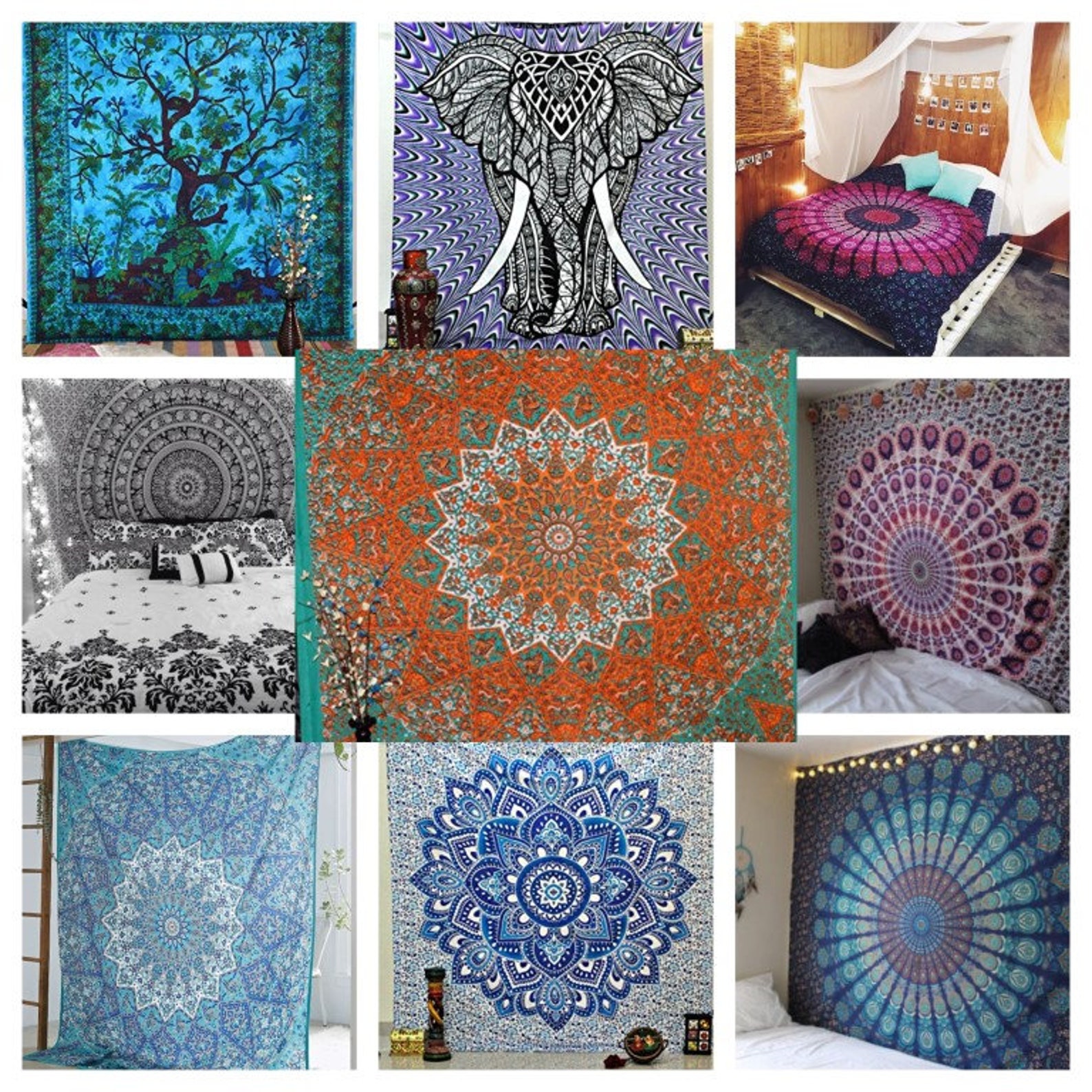Wholesale Mandala Tapestry Tapestries Wall Hanging 100 Cotton Etsy