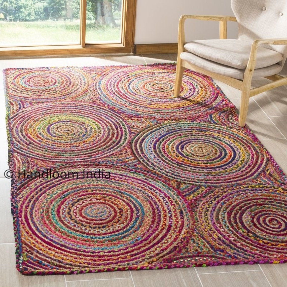 Indian Braided Cotton Chindi Rugs Rag Bohemian Living Room Etsy