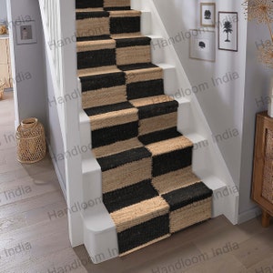 Step Pattern Runner, Carpet Runner, Stair Runner, Stair Treads Runner, Jute Stair Rug, Sisal Stair Runner, Jute Yoga Mat, Seagrass Stair Rug