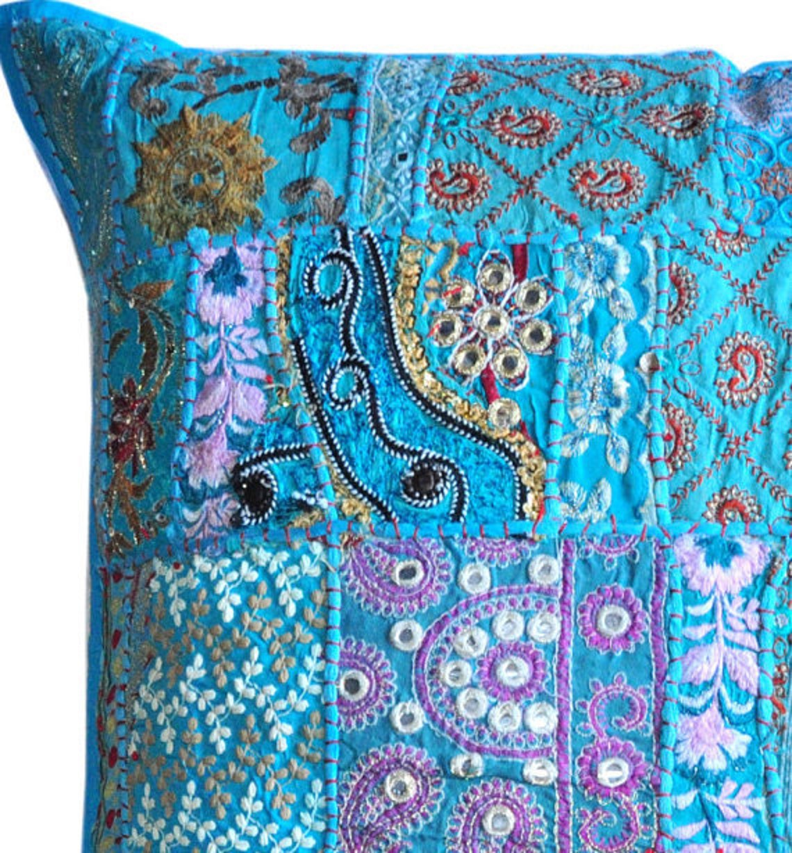 24X24 extra large floor cushions indian embroidered throw Etsy