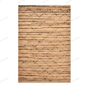 Loomed Hemp Rug, Woven Jute Rug, Braided Area Rug, Natural Jute Rug, Hand Knotted Rug, Pet Friendly Rug, Antique Pattern Rug, Bath Rug