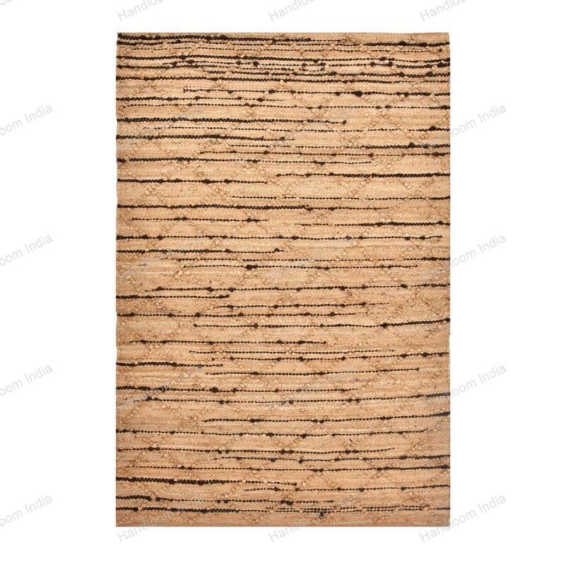 Loomed Hemp Rug, Woven Jute Rug, Braided Area Rug, Natural Jute Rug, Hand Knotted Rug, Pet Friendly Rug, Antique Pattern Rug, Bath Rug