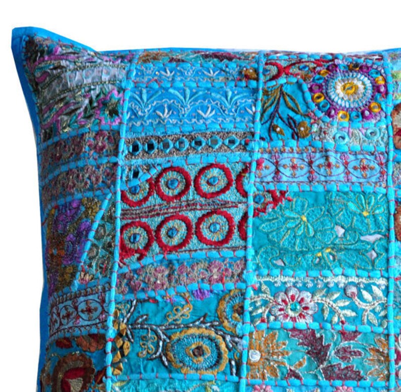 24x24 Turquoise Decorative throw Pillows for couch bed Etsy