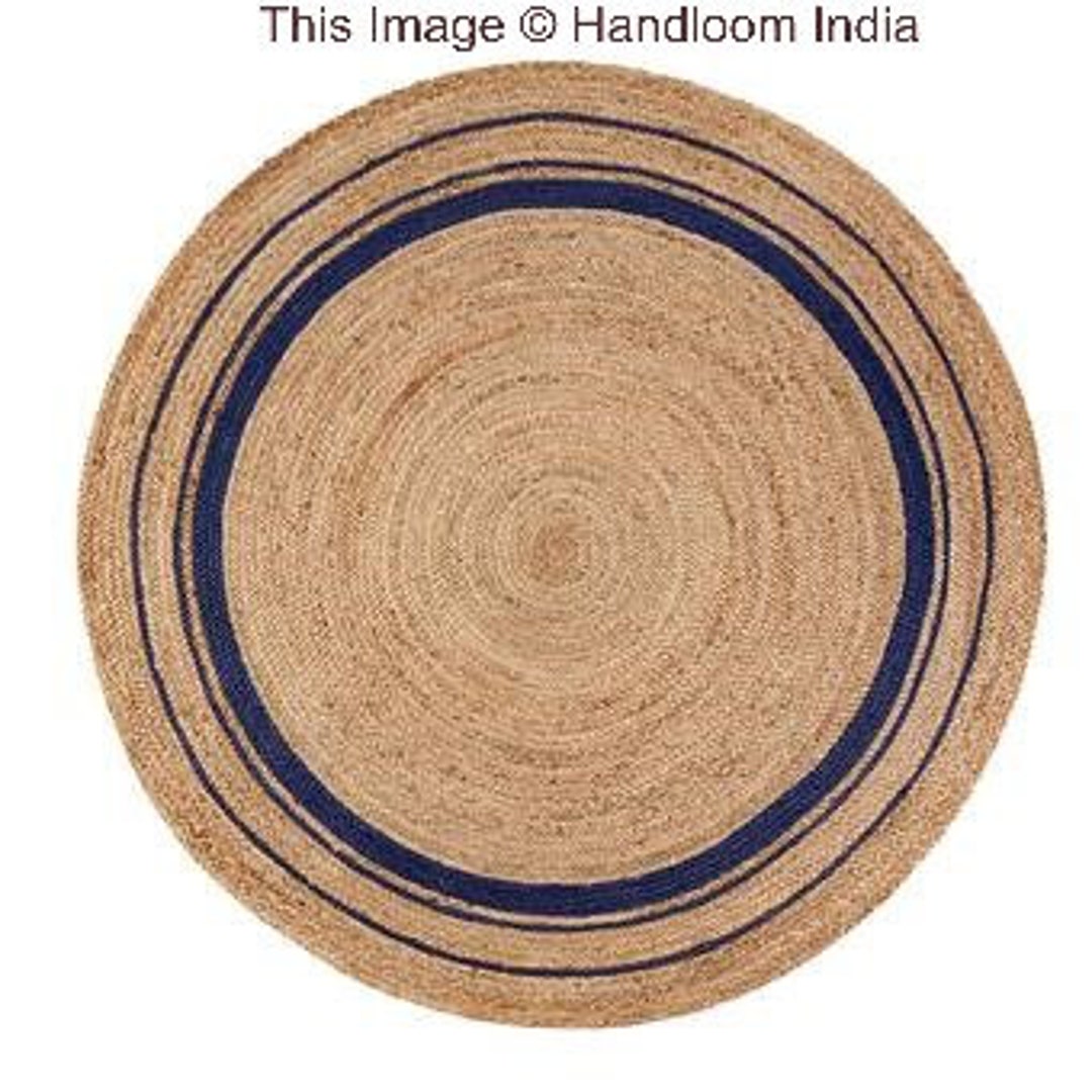 Natural Jute Round Area Rug for Living Room Handknotted Jute Etsy