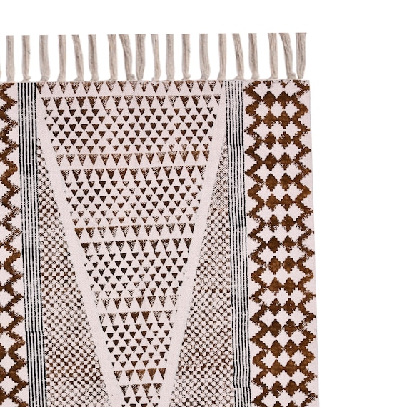 Waschbarer Teppich aus Baumwolle, Eingangsteppich, Treppe, Läufer, Hallenläufer, Läufer, Maschinenwaschbarer Teppich, Rutschfester Badevorleger Küchenteppich waschbar