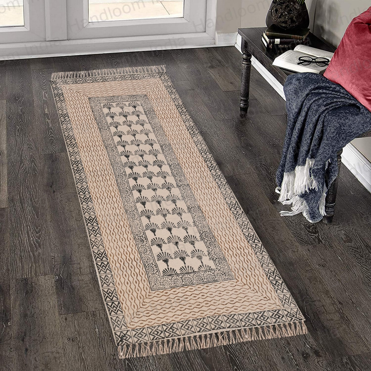 Waschbarer Teppichläufer aus Baumwolle, Läufer für den Flur, Treppenläufer, Läufer für die Küche, Läufer für das Schlafzimmer, Teppich Läufer