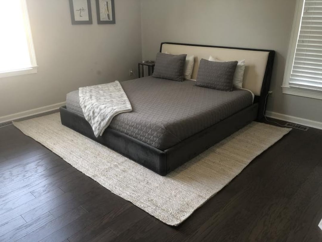 Off White Jute Rug for Dining Room, Braided Jute Rug for Bedroom 5x7, Extra Large Rug 10x14 for