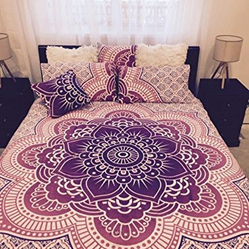 Indian Mandala Comforter Cover With 2 Pillow Covers Queen Size Etsy