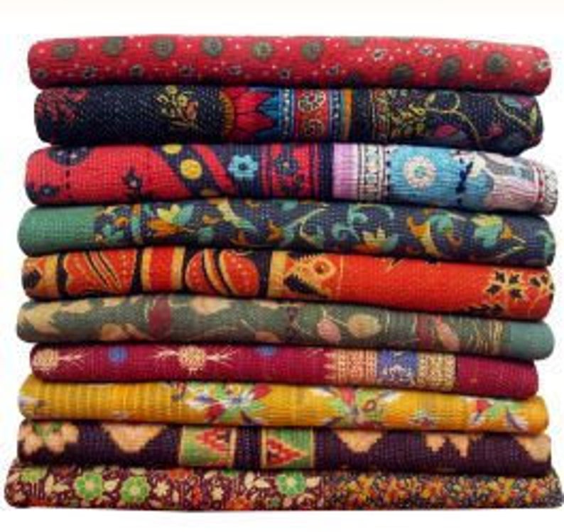Vintage Kantha Quilts Wholesale Lot of 100 Pcs Fair Trade Etsy