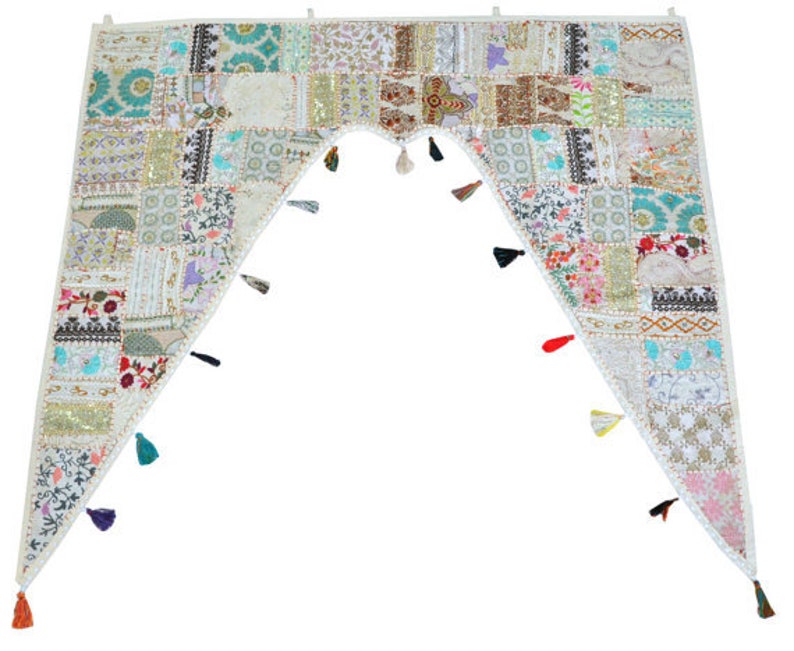 46x42 Indian Wedding door art spring easter door decoration door frame valance tribal gypsy bohemian Door Valance topper tapestry toran