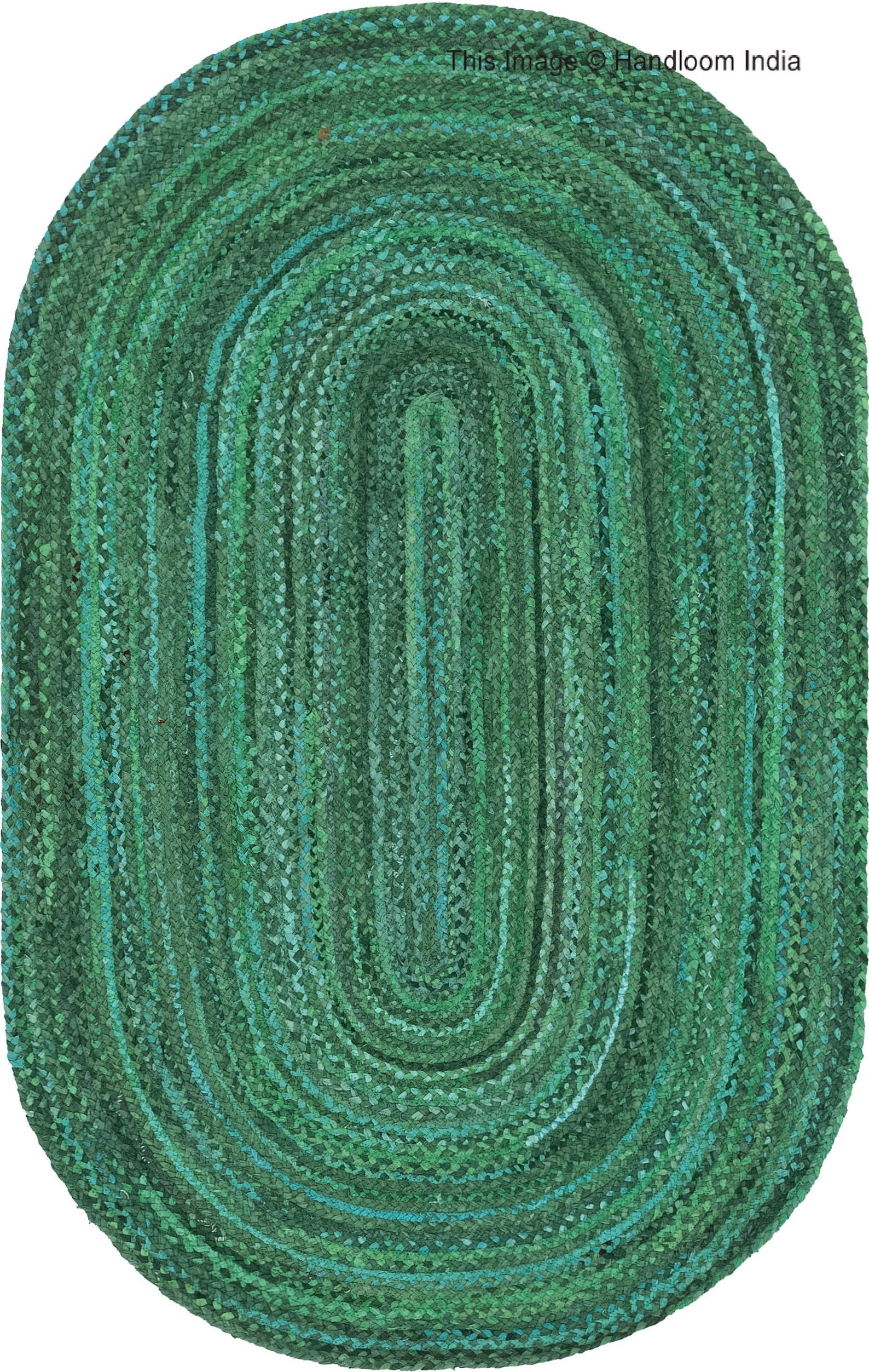 Green Chindi Braided Rug 8 X 10 for Living Room FOR SALE Etsy