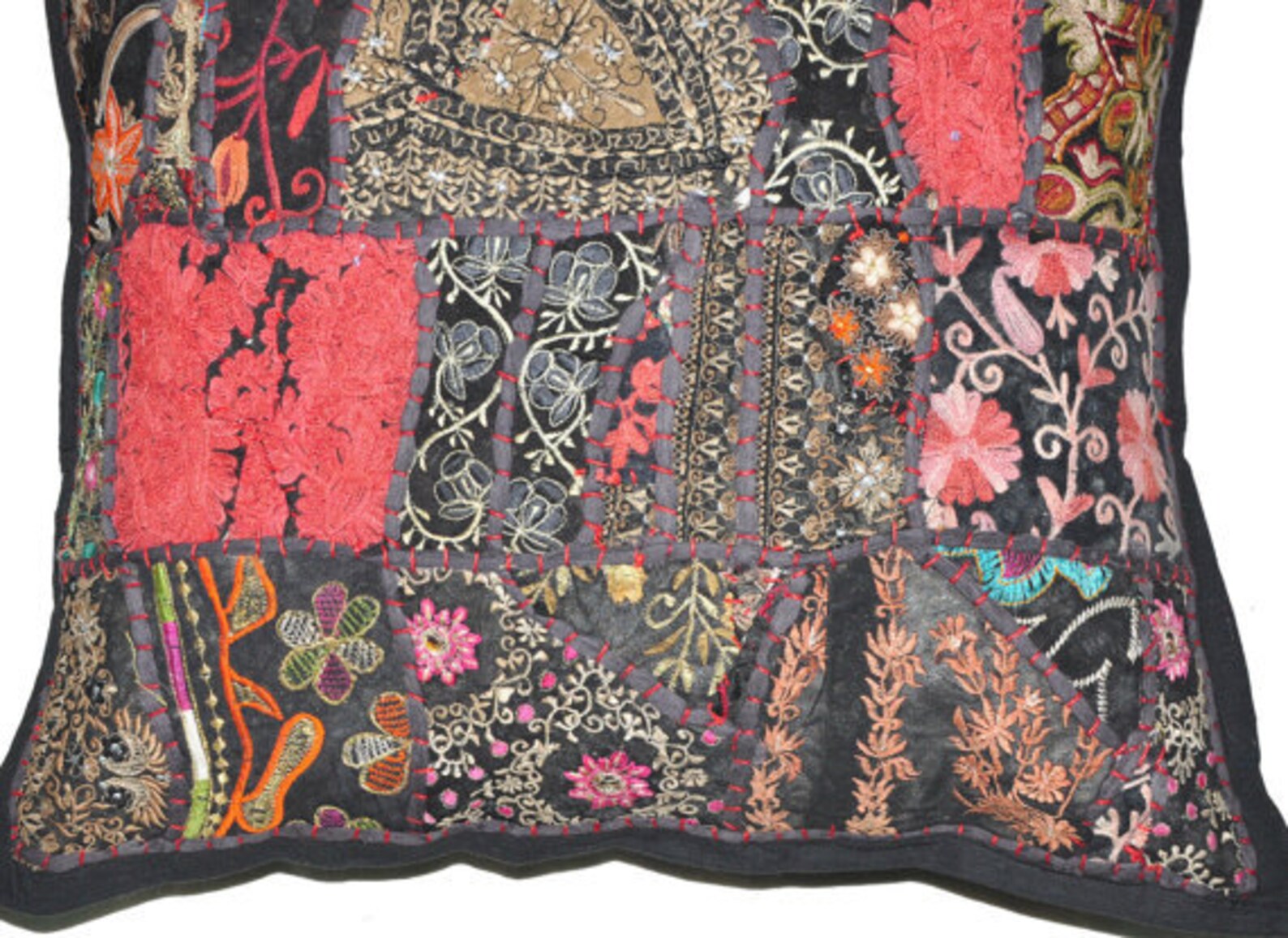 24 Extra Large Floor Cushions Indian Embroidered Throw Etsy