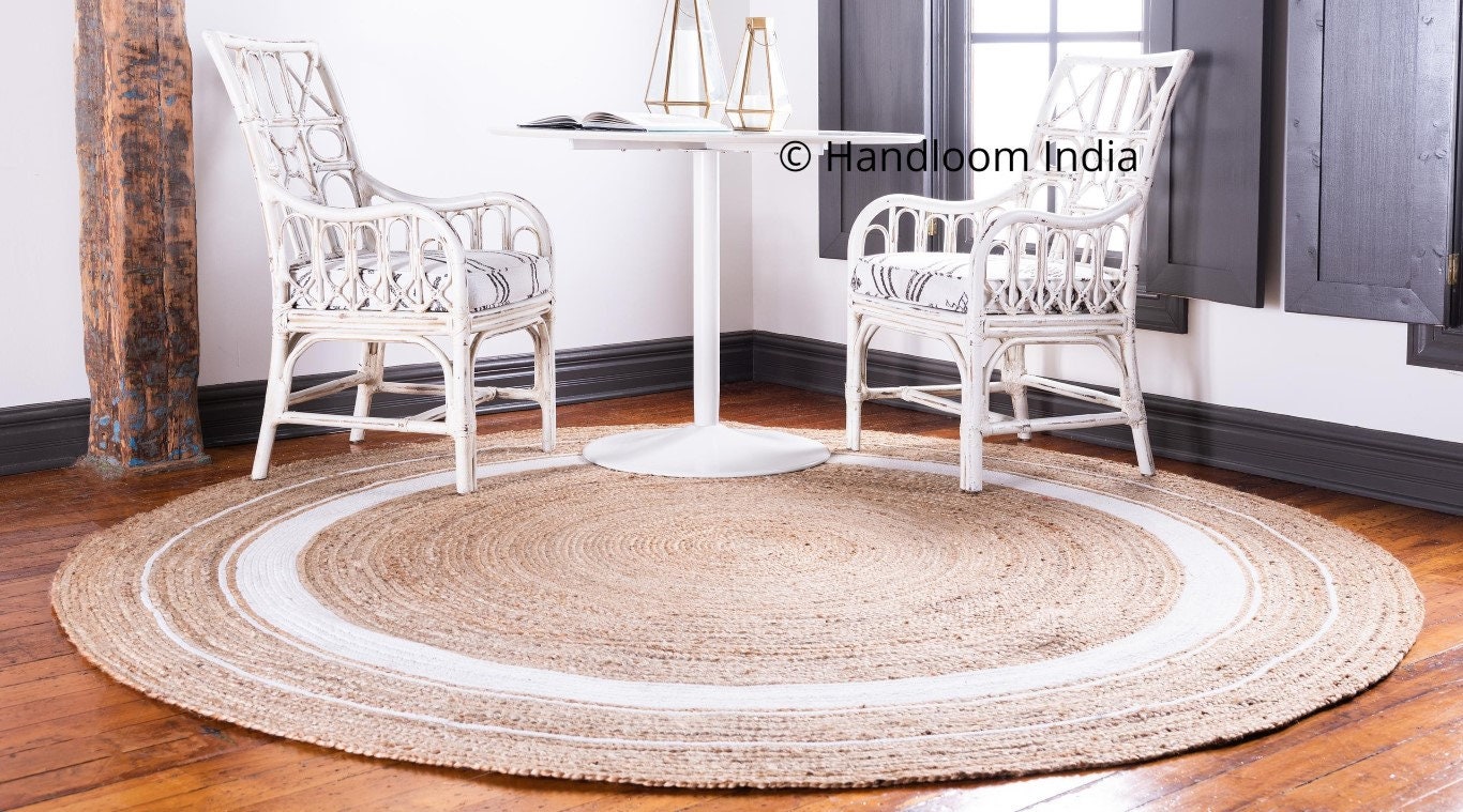 Round Jute Rug, Round Braided Rug, Hemp Round Rug, Natural Fiber Rug,  Handwoven Jute Rug, Antique Round Rug, Rug for Dining Table, Sisal Rug 