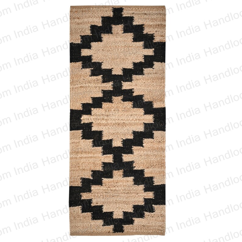 Antique Pattern Jute Hallway Runner Rugs 2 X 14 Bohemian Etsy