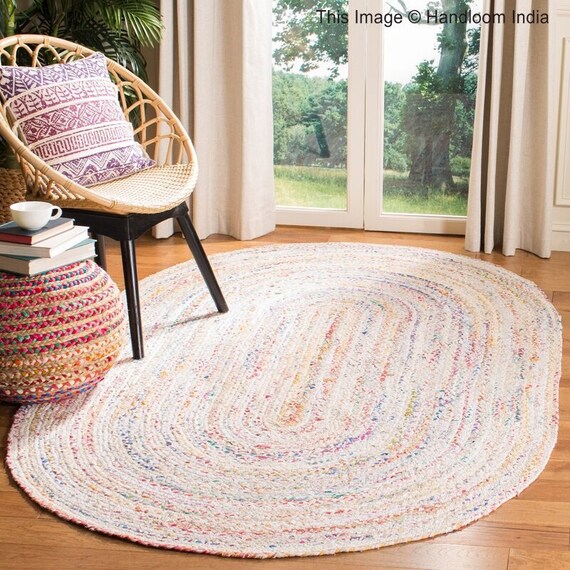 Reversible 5 X 7 Oval Area Rug for Living Room, Braided Entryways Rugs  Runner 4 X 6, Handwoven Chindi 3 X 5 Oval Area Rug for Bedroom -   Denmark