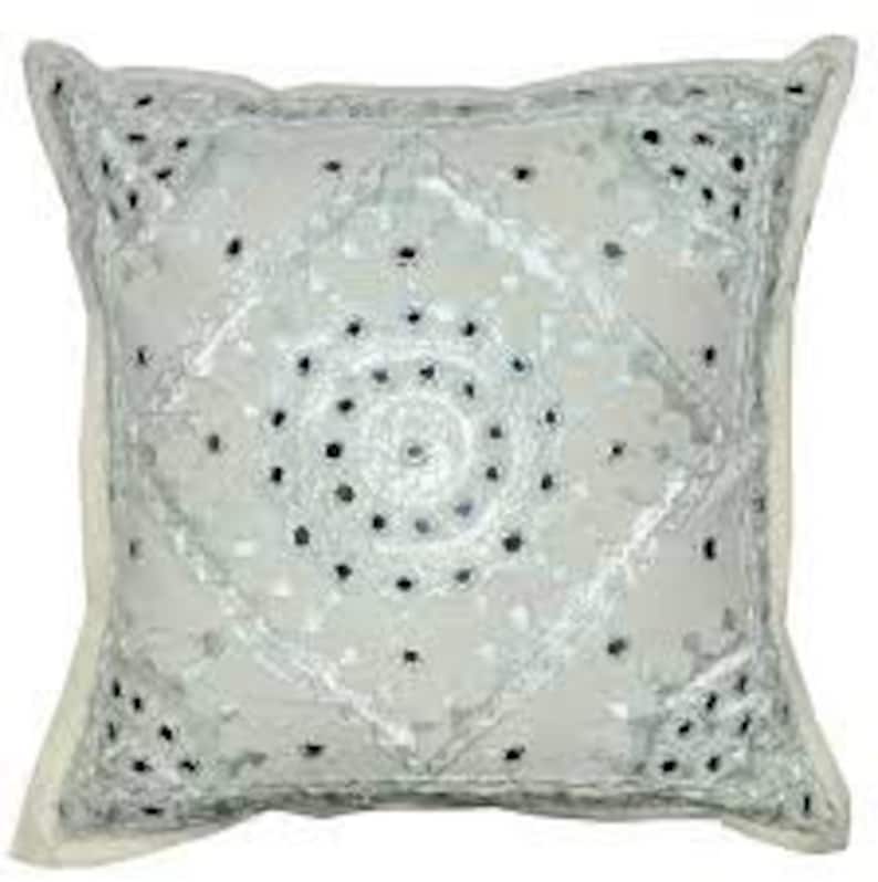 Assorted Set of 10 Embroidered Mirror Work Cushion Covers Etsy