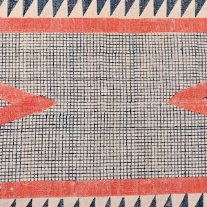 Washable Runner Rug, Cotton Washable Rug, Rug for Hallway, Customize Cotton Rug, Organic Dye Rug, Block Print Runner, Machine Washable Rug