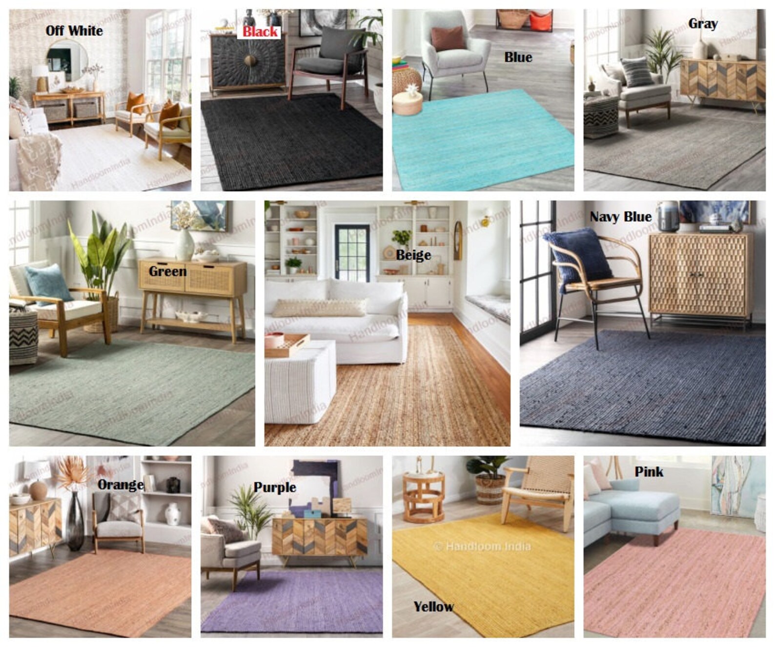 Gray Jute Rug 5x8 for Living Room Natural Jute Rug 3x8 for Etsy