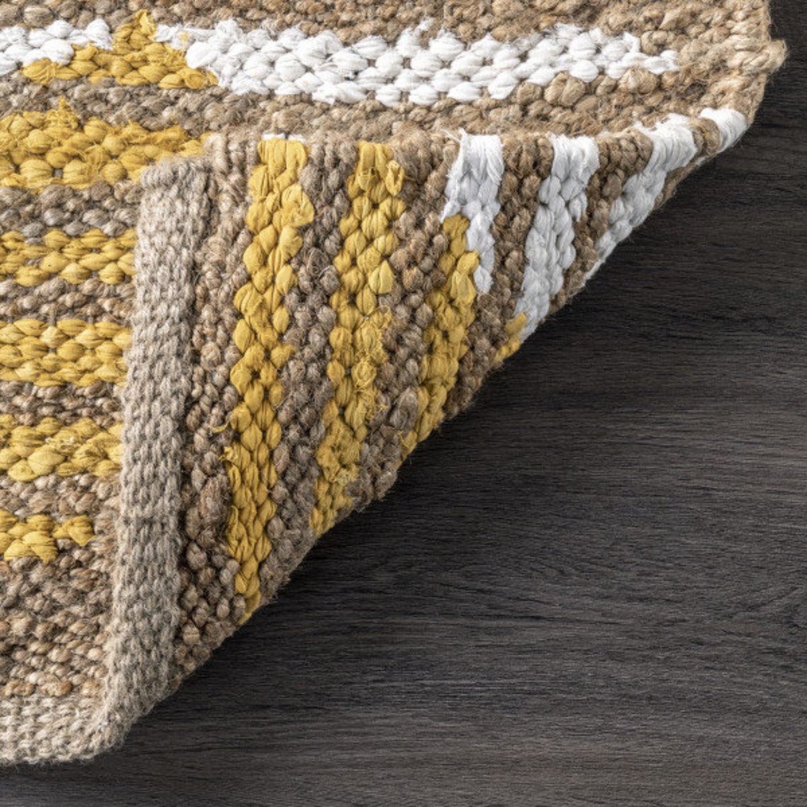 Diamond Shape Braided Natural Jute Hallway Runner 2 X 8 Ft Etsy