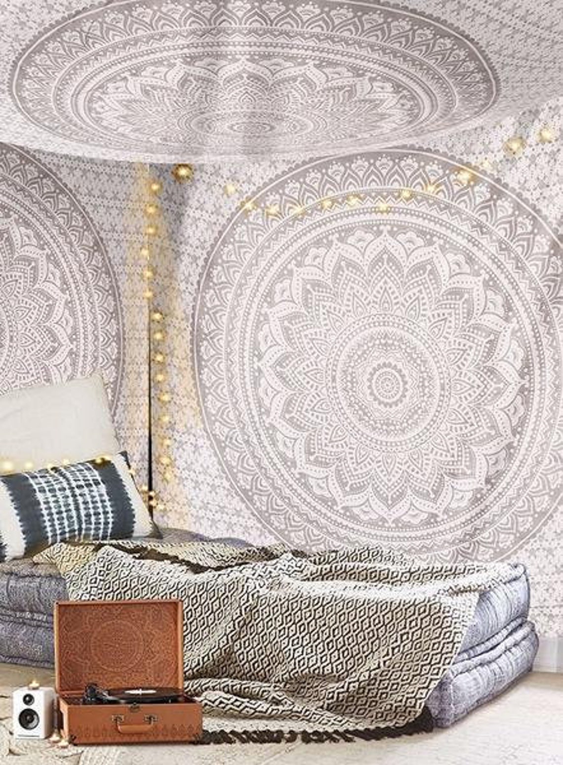 Cute Gray Tapestry Cheap Dorm Tapestries Wholesale Mandala Etsy