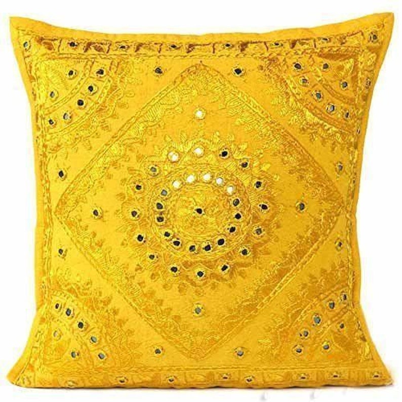 Set of 10 Pillow Vintage Embroidered Pillow Covers Indian Etsy