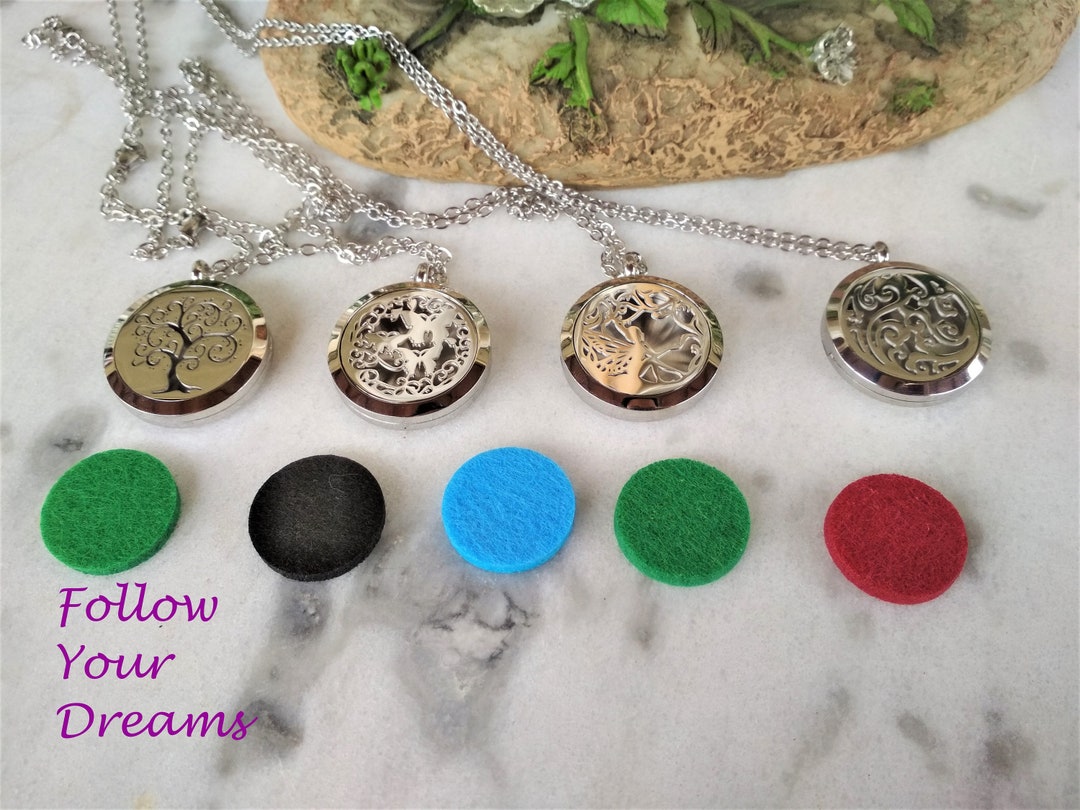 Tree of Life Aromatherapy Necklace – Stainless Steel Essential Oil ...