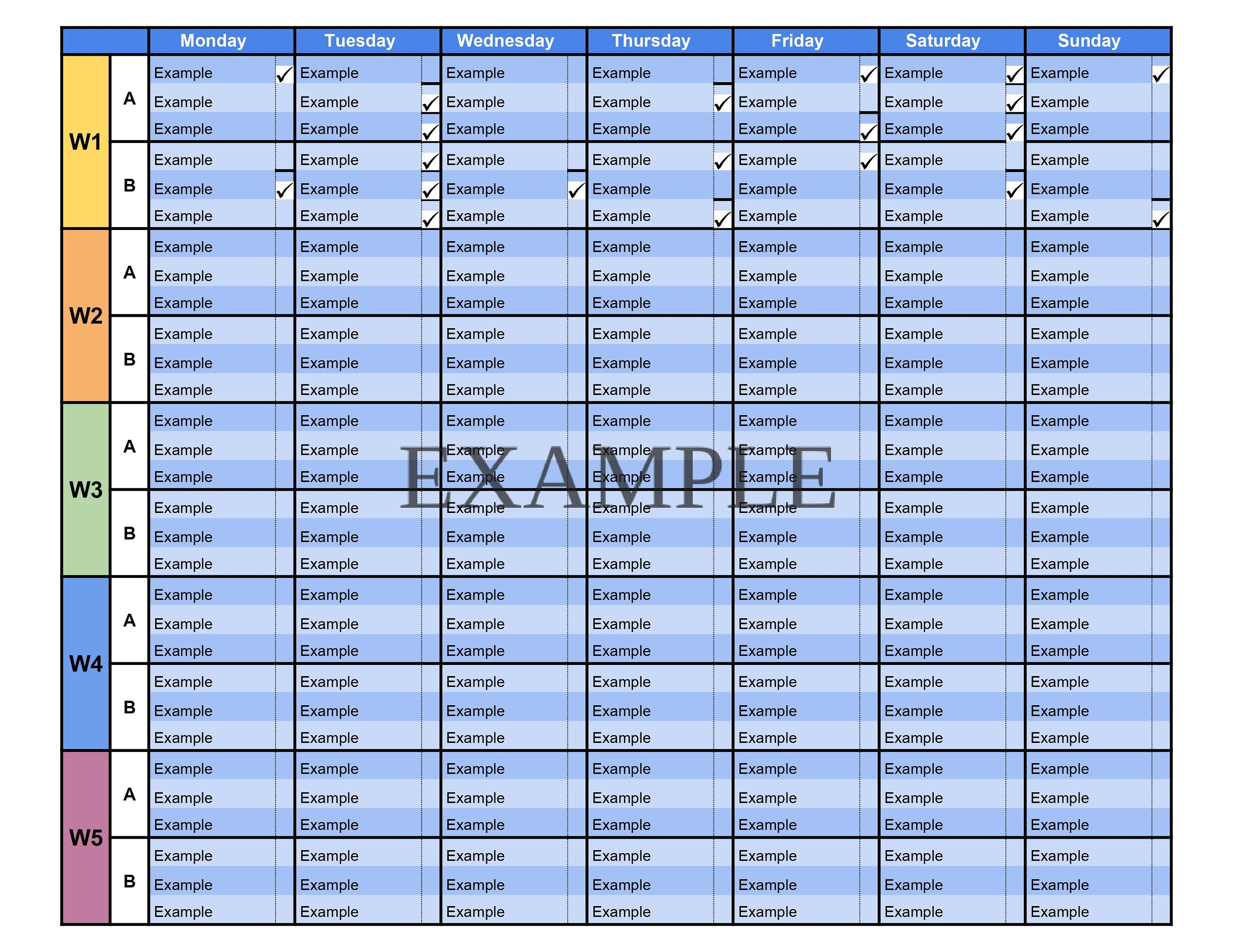 Chore Chart for Couples Full Week Etsy