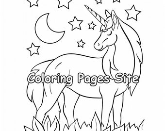 Amazing Unicorn Coloring Book for Kids - 10 Unique Coloring Pages - Instant Download