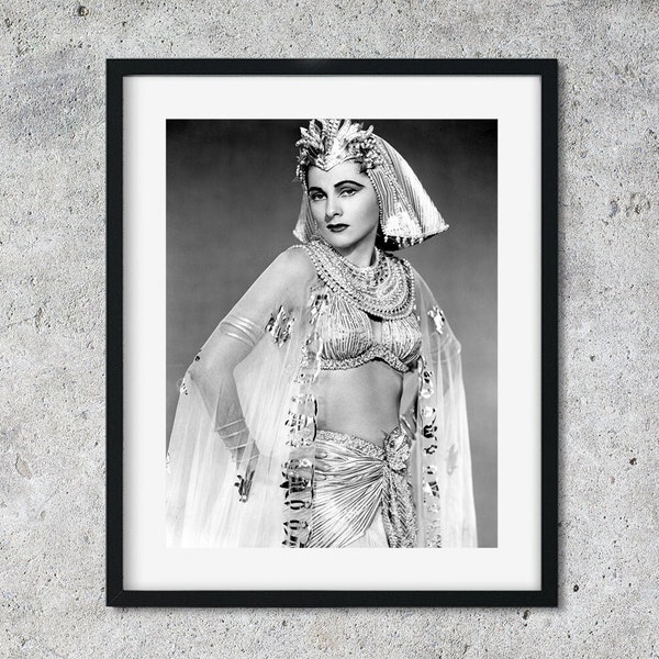 Egyptian Siren Joan Fontaine Print, Something to Live For 1952 Vintage Hollywood Actress in Edith Head Costume Poster