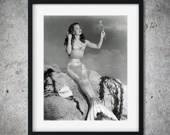 Ann Blyth, ''Mr Peabody and the Mermaid'' 1948, Hollywood Movie Reprint, Vintage Photograph and Poster