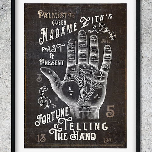 Vintage Fortune Telling Palmistry Circus Poster madame - Etsy