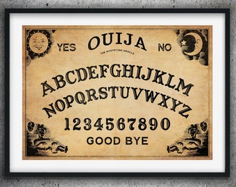 Ouija Board Print, Mystifying Oracle, Spirit Board, Talking Board, Dark Academia Print Large Scale Poster