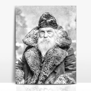 Santa Claus Vintage Photo, The Genuine Article, Father Christmas, Saint Nicholas, Kris Kringle, Xmas, Monochrome Print, Photograph & Poster