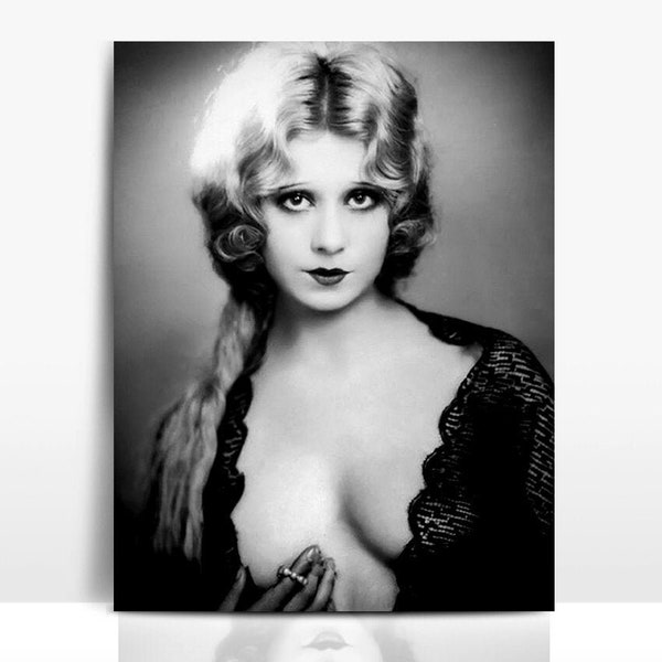 The Gothic Beauty of Faith Bacon | The Burlesque Fan Dance Goddess Monochrome Poster, Vintage Dancer Photograph Print, Risque Wall Decor