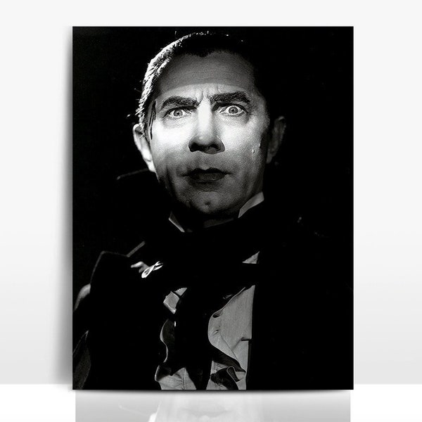 Vampire Wall Decor | Bela Lugosi as Count Mora 1935, Old Hollywood Actor, Black and White Gothic Reprint, Vintage Photograph, Movie Still