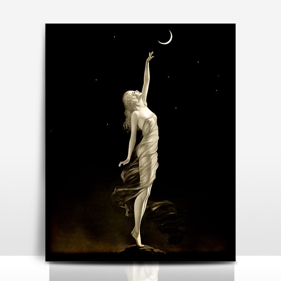 Moon Wall Art, Reaching for the Moon by Edward Mason Eggleston 1933