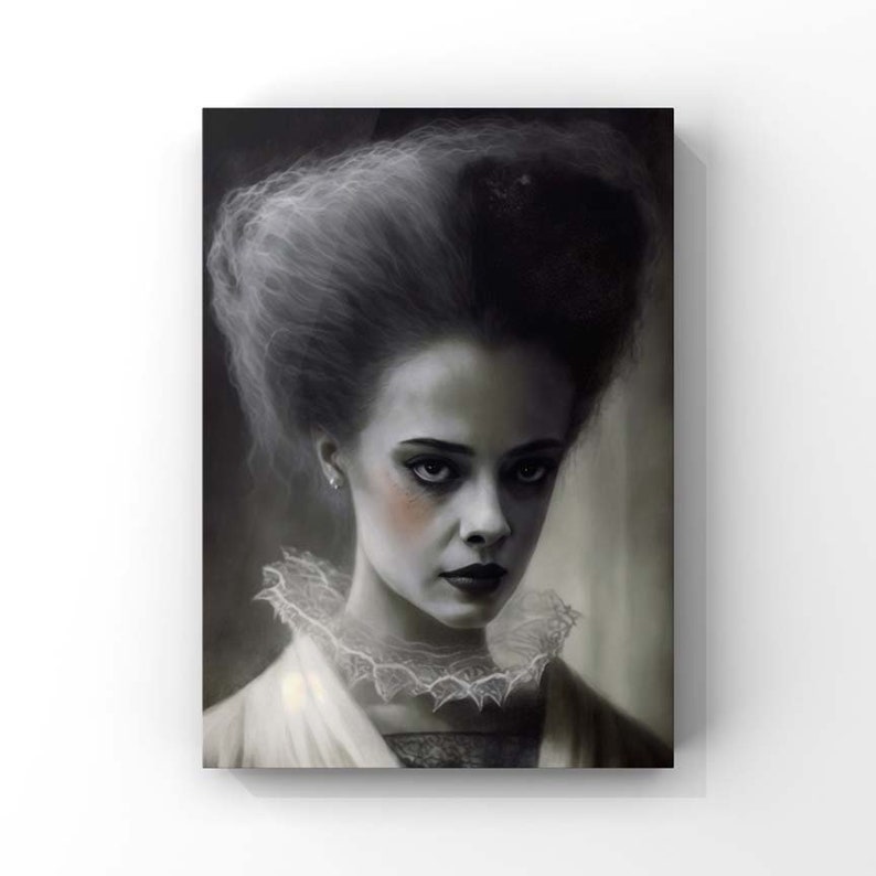 Dark Lady Oil Painting Victorian Gothic Vampire Wall Art Etsy