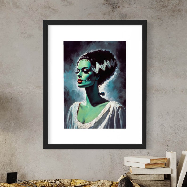 Bride of Frankenstein Wall Decor, Classic Horror Monster Scary Movie ...